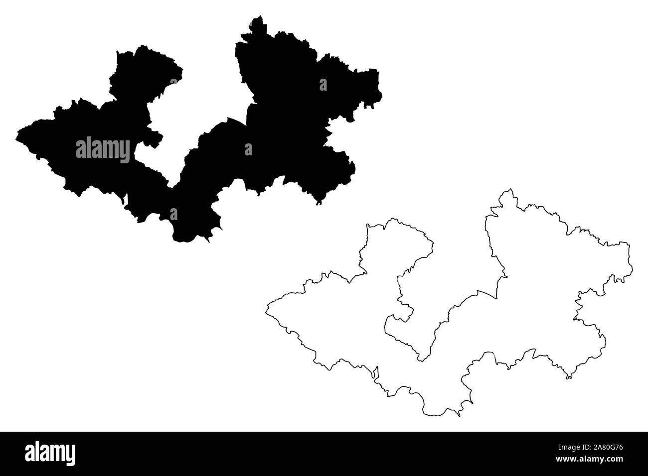 Comté de Zagreb (comtés de Croatie, République de Croatie) map vector illustration gribouillage, croquis Zagreb map Illustration de Vecteur