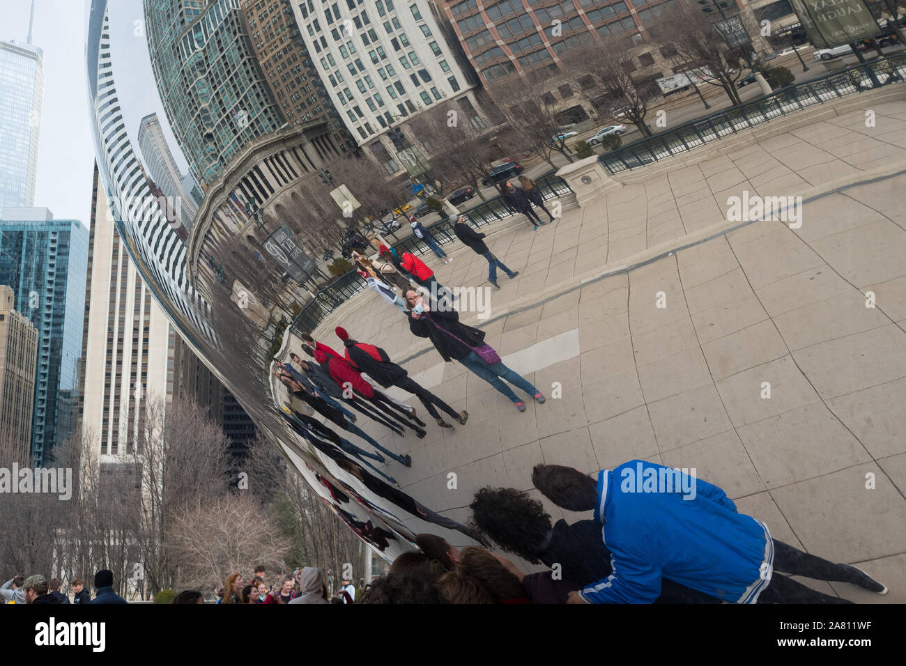 Cloud Gate, Millennium Park, Chicago, Illinois Banque D'Images