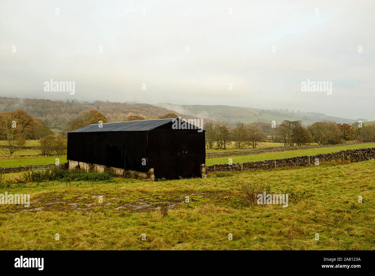 Grange noire dans le Lake District, Cumbria. UK Banque D'Images