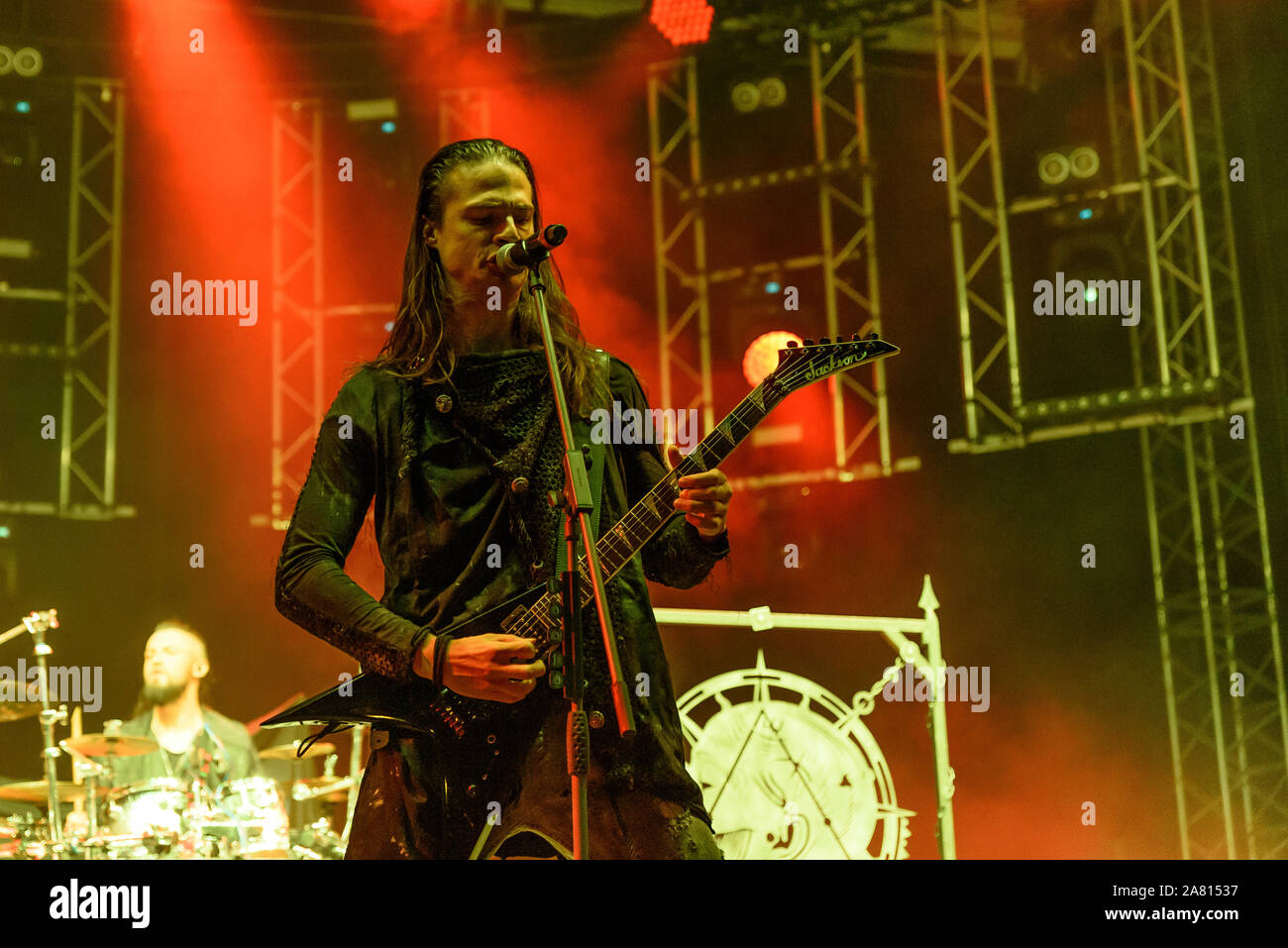 Bergame, Italie - 30 août 2018 : groupe de metal rock italienne Genre Ordinis Dei effectue à Bum bum Festival 2018. Brambilla Simone Live News photographe Banque D'Images