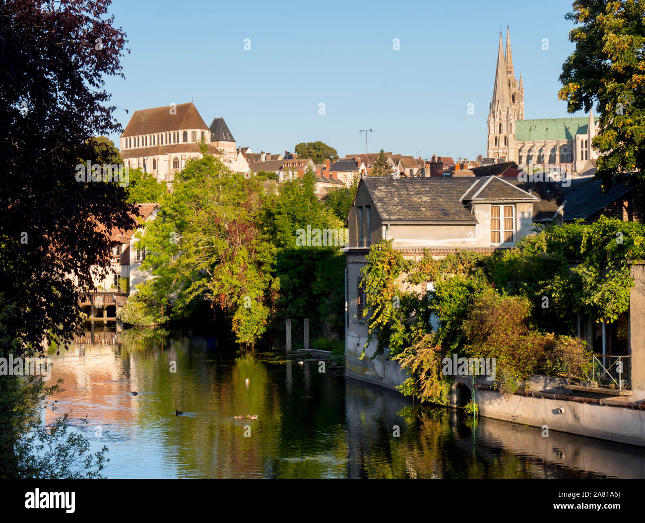 Europe, France, Chartres, La Cathédrale Banque D'Images