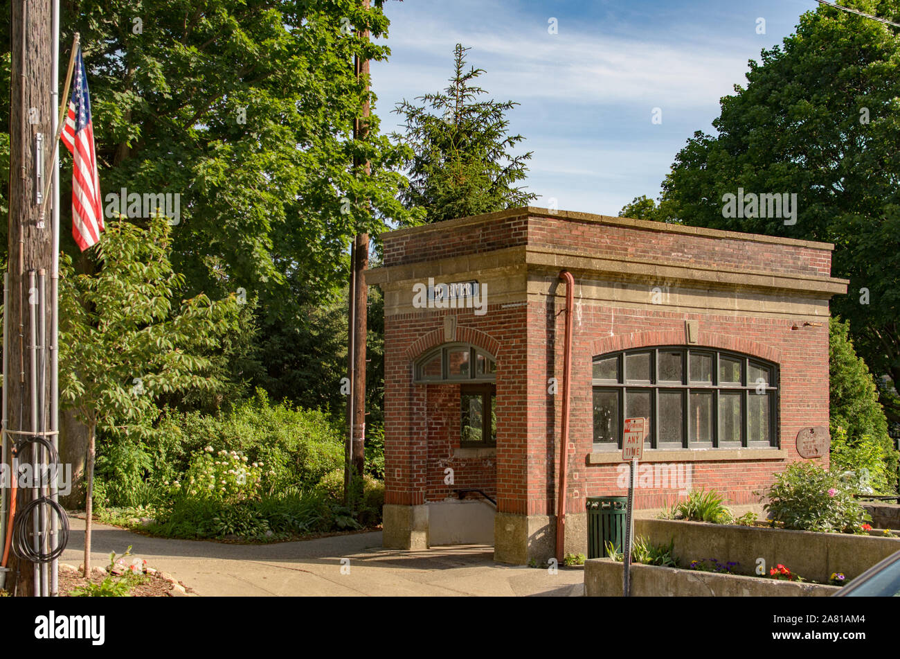 Passage souterrain de la rivière Hudson, Cold Spring, une charmante petite ville dans le comté de Putnam, l'été dans le nord de New York, USA. Banque D'Images