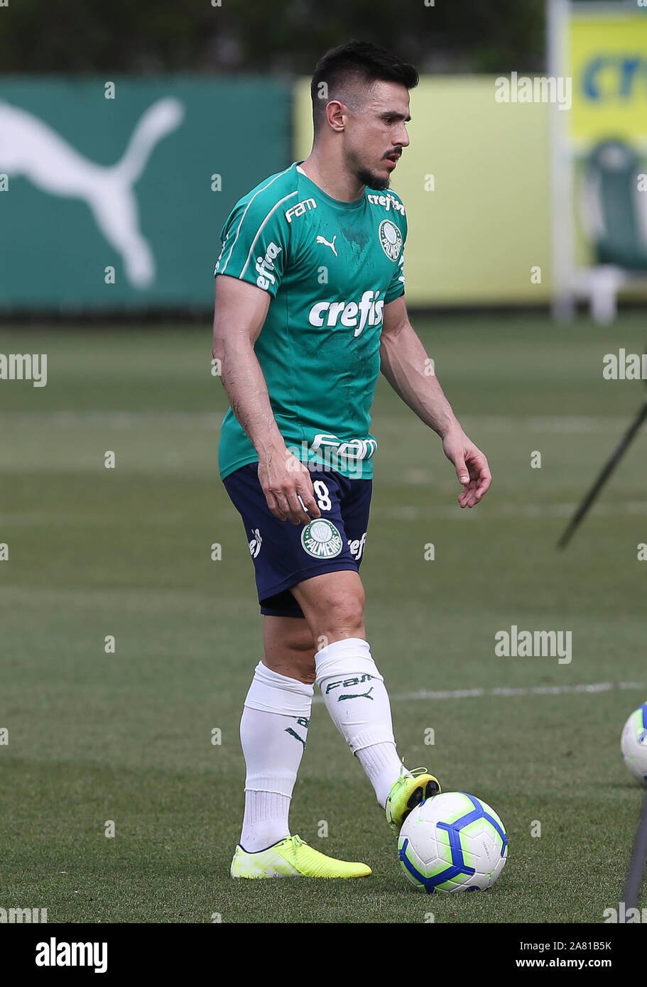 SÃO PAULO, SP - 05.11.2019 : TREINO DO PALMEIRAS - Willian de SE Palmeiras au cours de formation à l'Académie de football. (Photo : Cesar Greco/Fotoarena) Banque D'Images