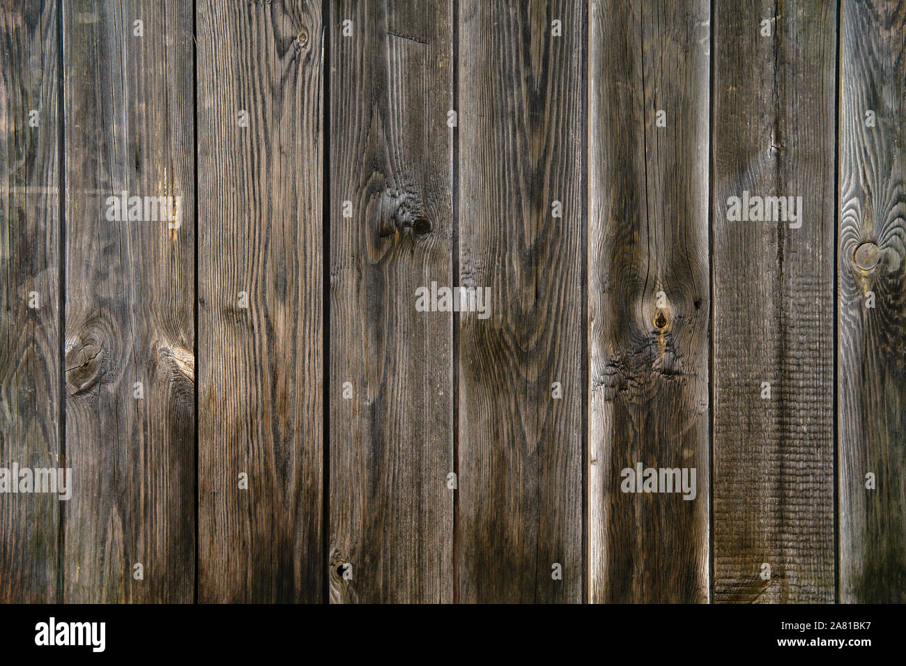 Contexte, la texture - old plank clôture des conseils non peinte Banque D'Images