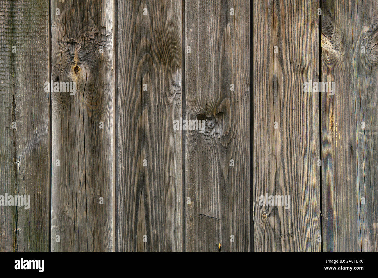 Contexte, la texture - old plank clôture des conseils non peinte Banque D'Images