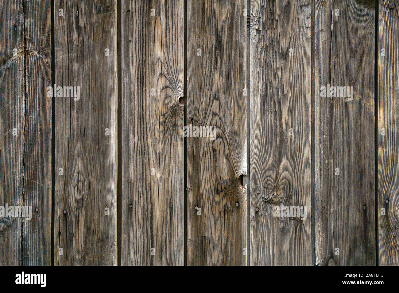 Contexte, la texture - old plank clôture des conseils non peinte Banque D'Images