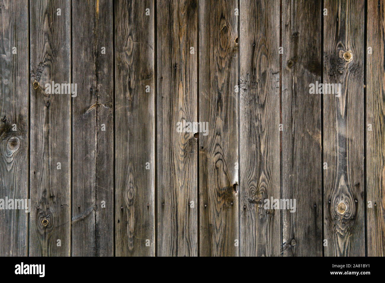 Contexte, la texture - old plank clôture des conseils non peinte Banque D'Images