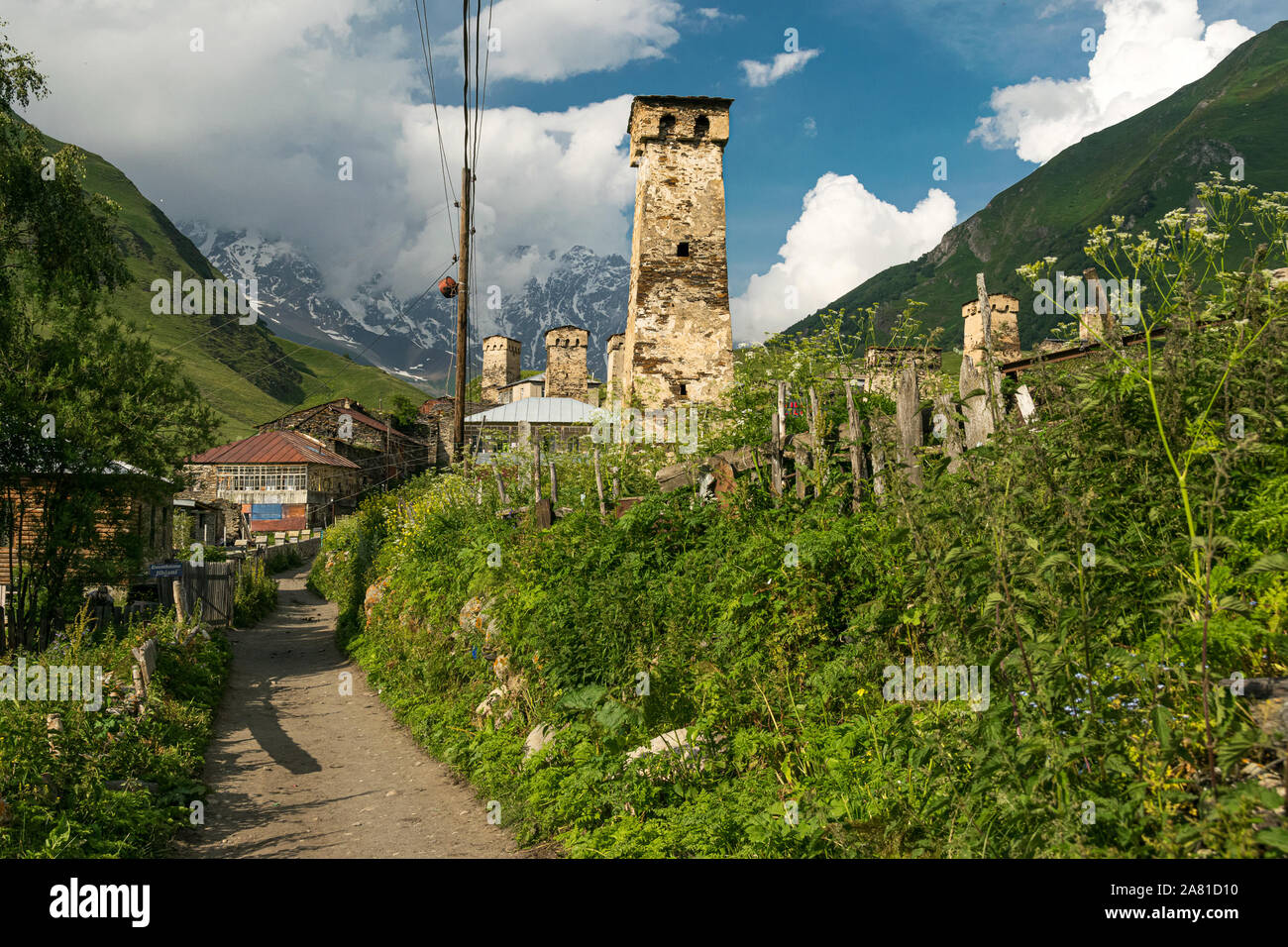 Ushguli Village, Upper Svaneti, Géorgie Banque D'Images