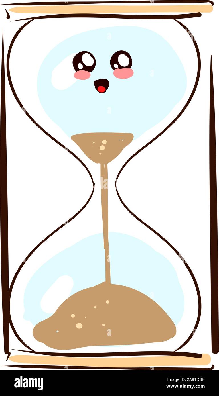 Hourglass, illustration, vecteur sur fond blanc. Illustration de Vecteur