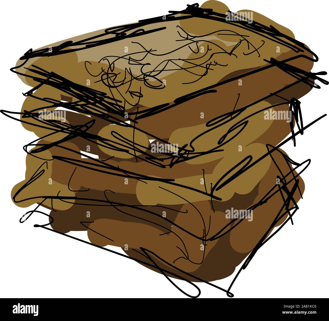 Craquelins de graines, de dessin vectoriel, illustration sur fond blanc. Illustration de Vecteur