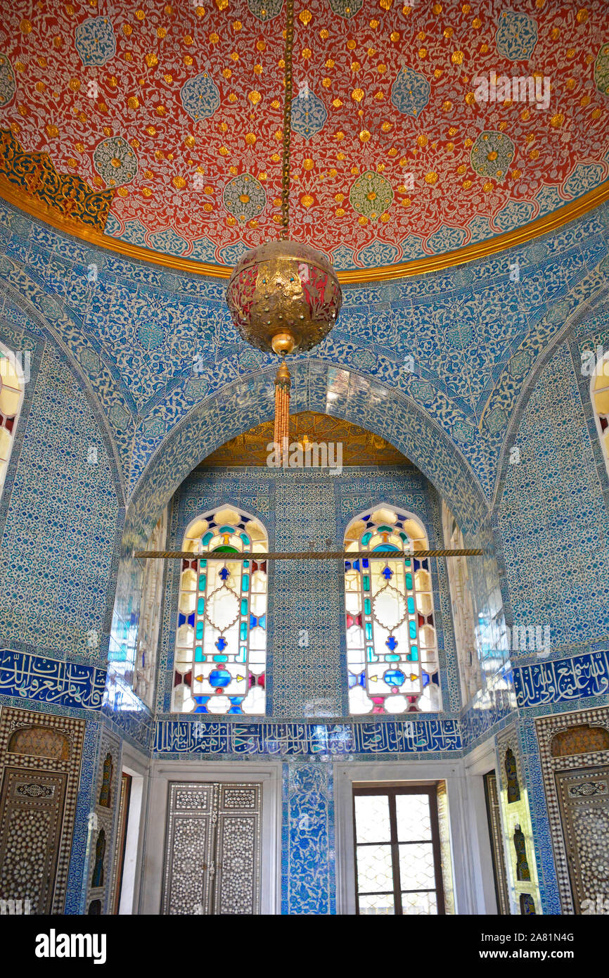 Le kiosque de Bagdad dans le palais de Topkapi, Istanbul. Banque D'Images