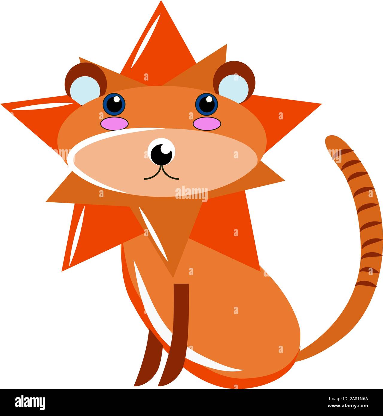 Lion, vecteur, illustration sur fond blanc. Illustration de Vecteur