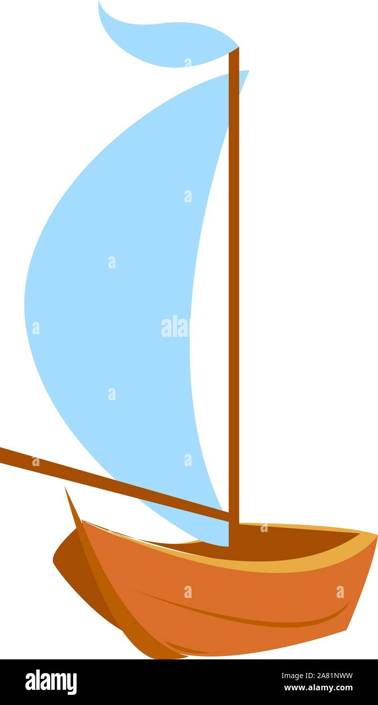 Petit bateau, illustration, vecteur sur fond blanc. Illustration de Vecteur