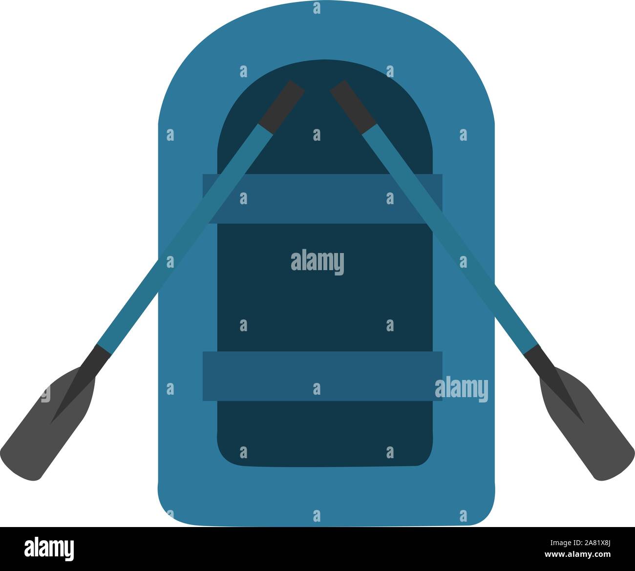 Bateau gonflable, vecteur illustration, sur fond blanc. Illustration de Vecteur