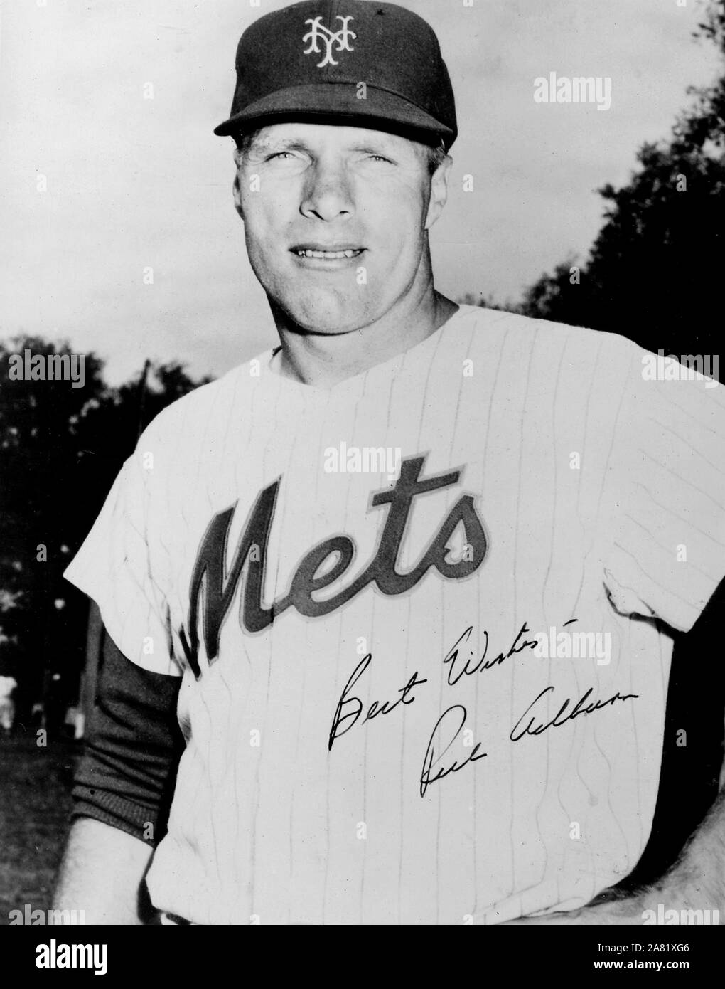 Richie Ashburn était une star de baseball dans la ligue nationale dans les années 1950 et 1960 qui a été élu au Temple de la renommée de la MLB. Banque D'Images