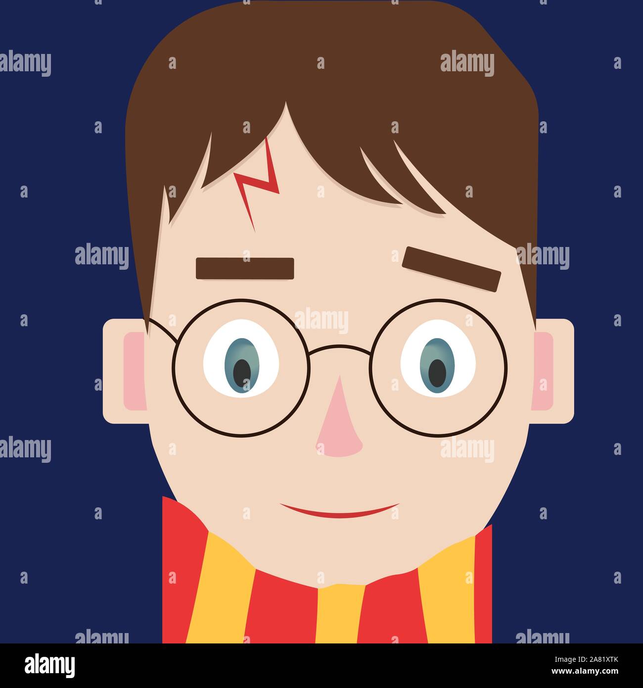 Harry Potter, illustration, vecteur sur fond blanc. Illustration de Vecteur