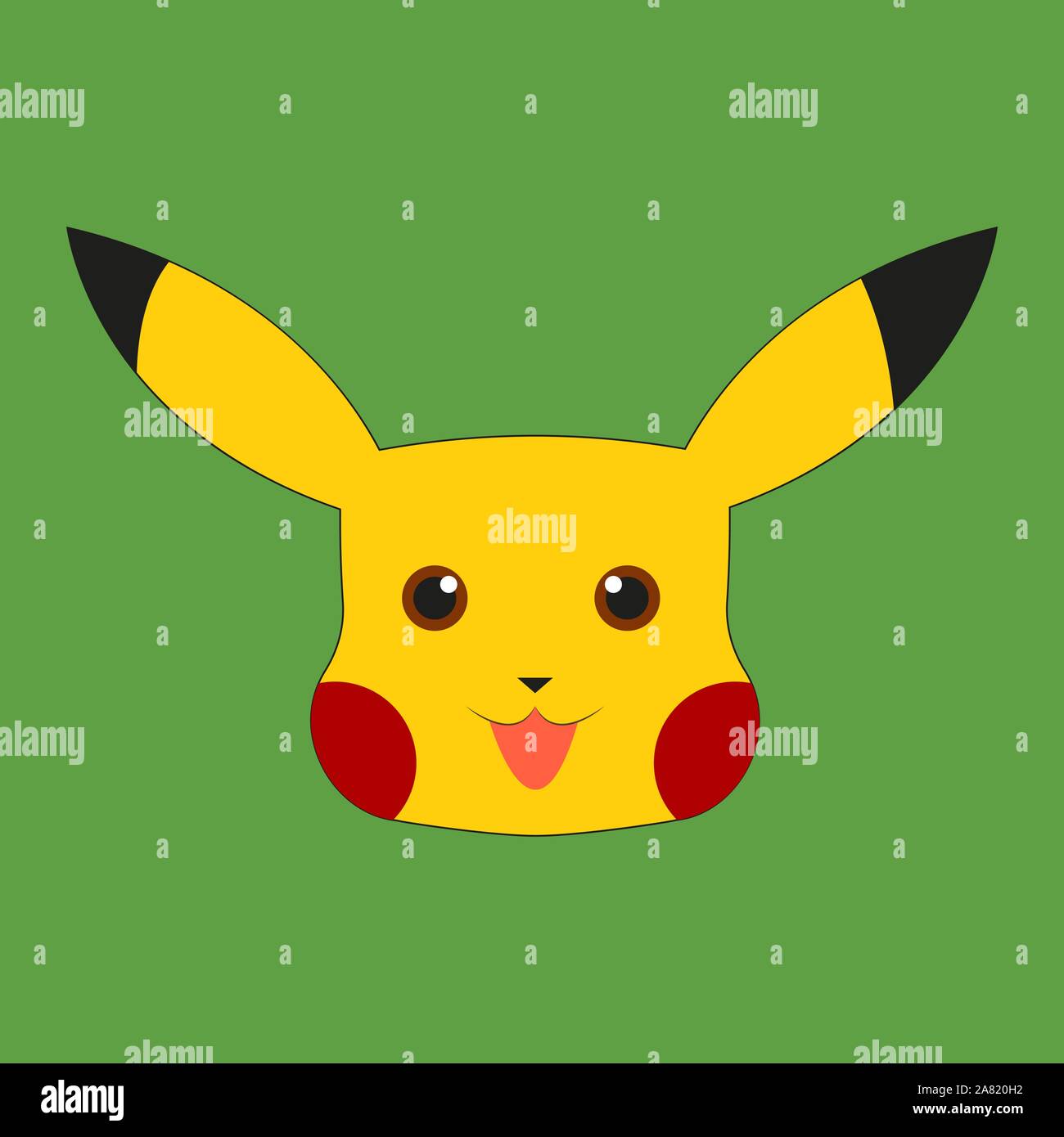 Pikachu, illustration, vecteur sur fond blanc. Illustration de Vecteur