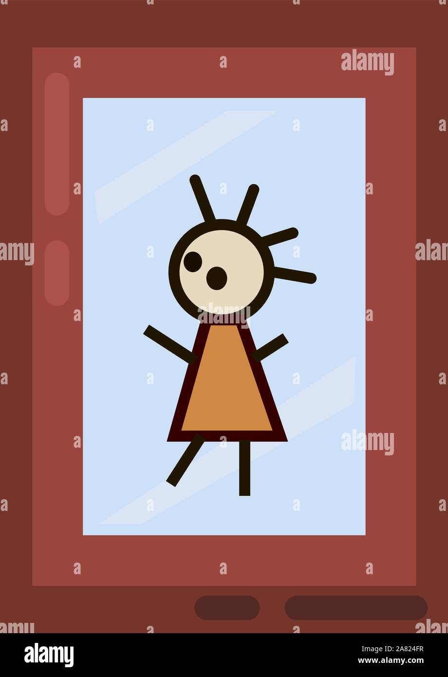 Cadre avec photo, illustration, vecteur sur fond blanc. Illustration de Vecteur