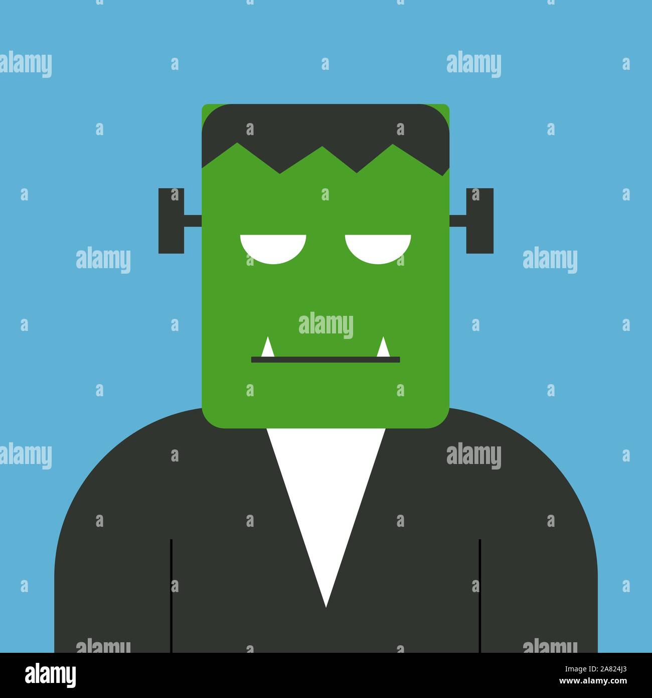 Frankenstein, vecteur, illustration sur fond blanc. Illustration de Vecteur