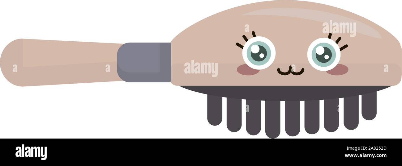 Brosse à cheveux, illustration, vecteur sur fond blanc. Illustration de Vecteur
