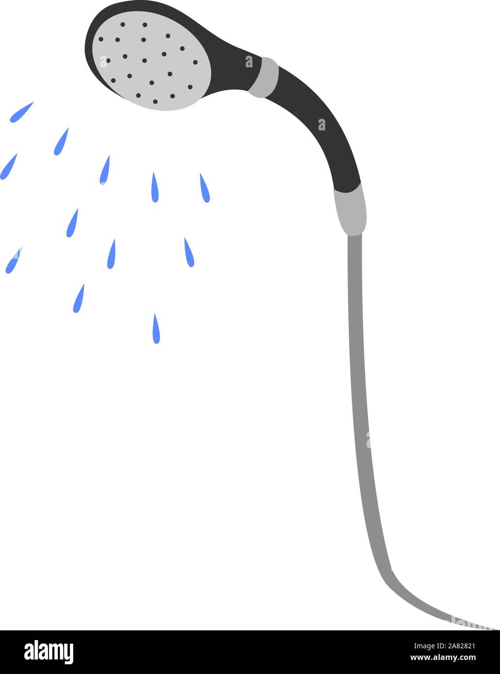 Douche, illustration, vecteur sur fond blanc. Illustration de Vecteur