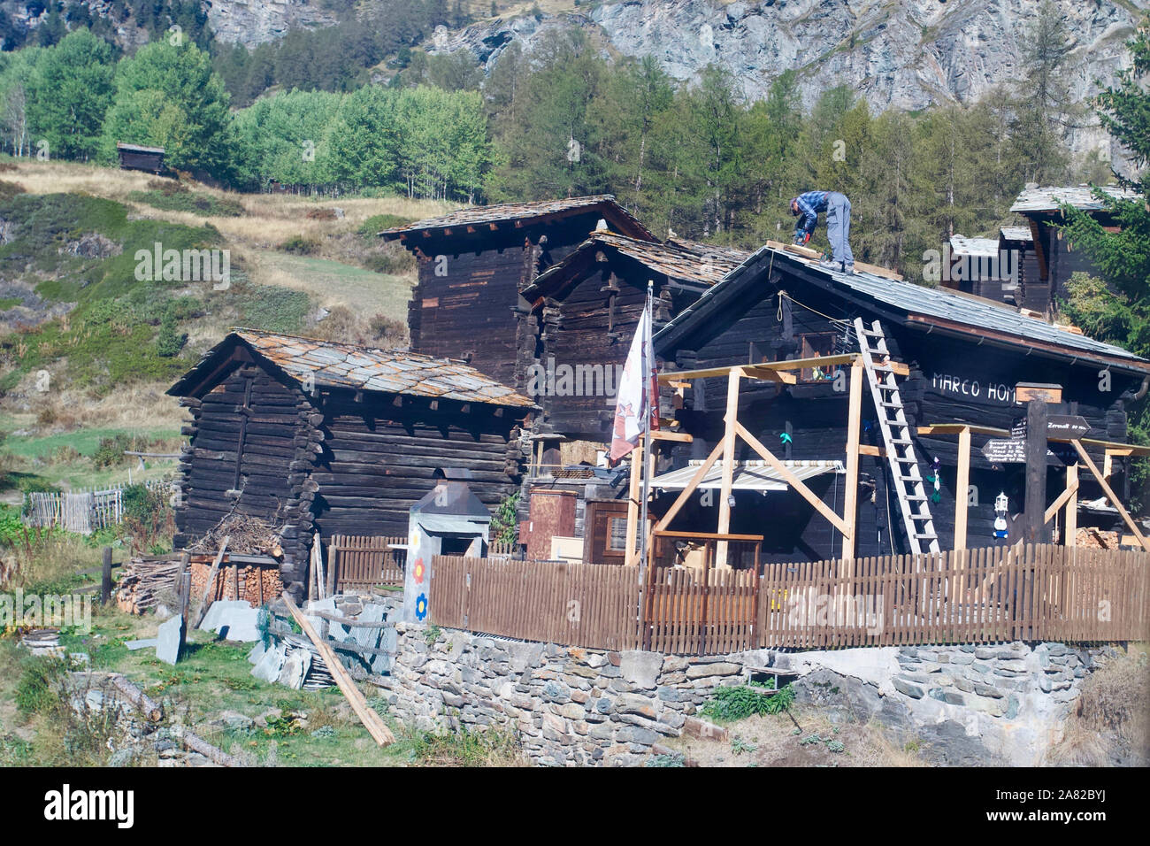Zermatt, Visp, Valais, Suisse. Banque D'Images