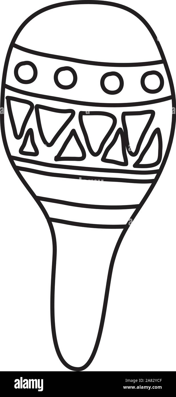 L'icône de musique instrument maracas Illustration de Vecteur