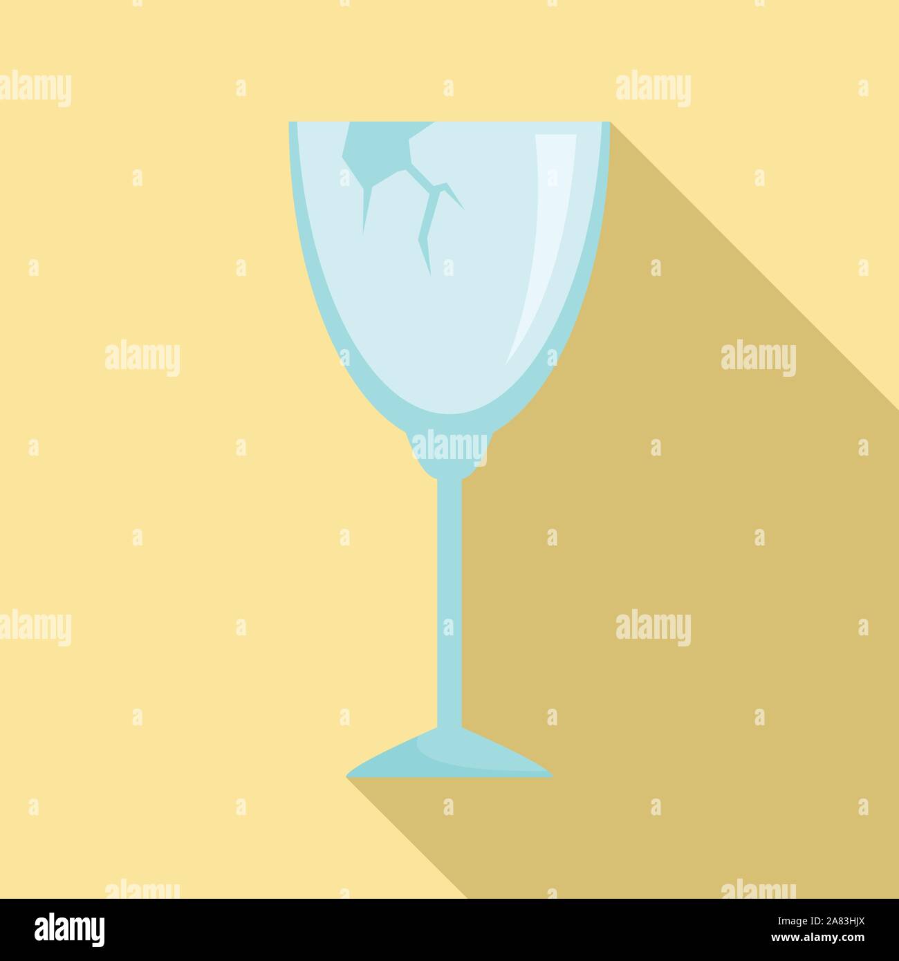 Icône verre champagne fissurée. Télévision illustration de verre à champagne fissuré icône vecteur pour la conception web Illustration de Vecteur