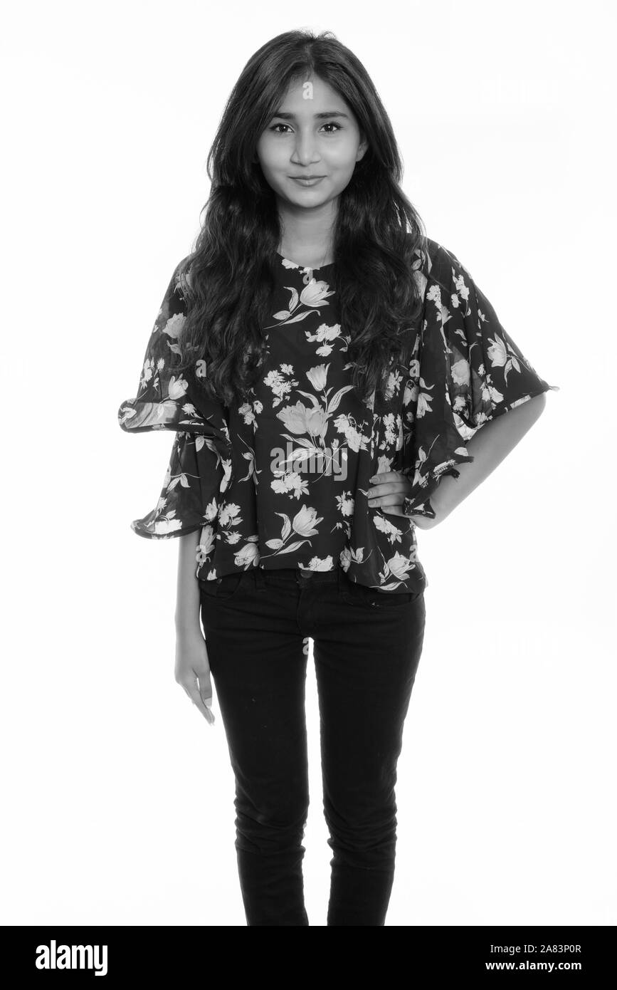 Studio shot of young Beautiful woman posing et persan Banque D'Images Studio shot of young Beautiful woman posing et persan Banque D'Images