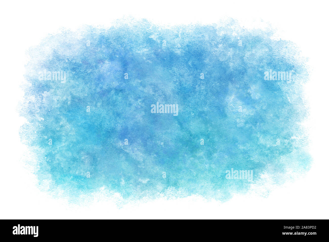 Couleur pastel bleu ciel d'été ou abstrait arrière-plan de la peinture aquarelle grunge naturelles Banque D'Images