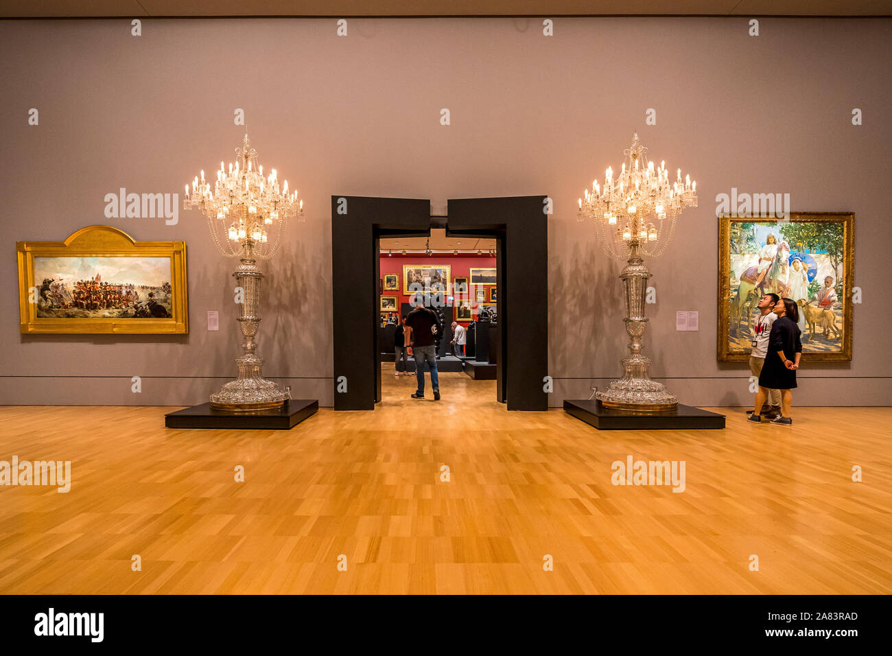 2 Nov 19. Melbourne, Victoria. Peintures classiques sont appréciés par visites à la National Gallery of Victoria Banque D'Images