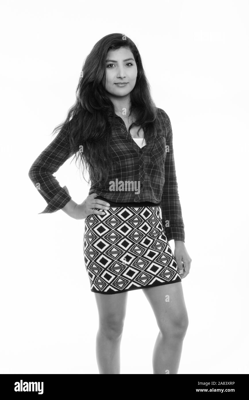 Studio shot of young Beautiful woman posing et persan Banque D'Images Studio shot of young Beautiful woman posing et persan Banque D'Images