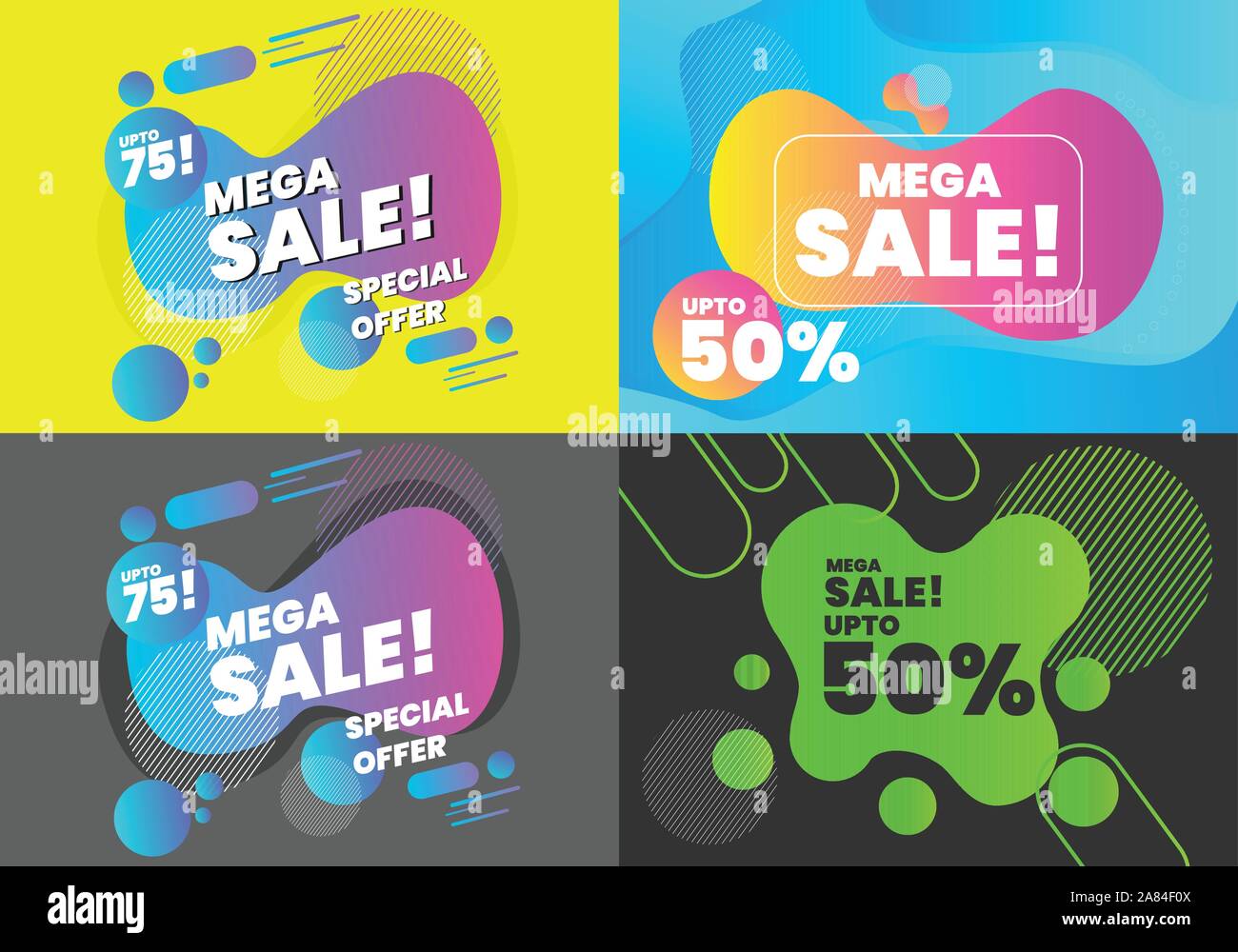 Offre spéciale - offre mega-plans promotionnels Illustration de Vecteur