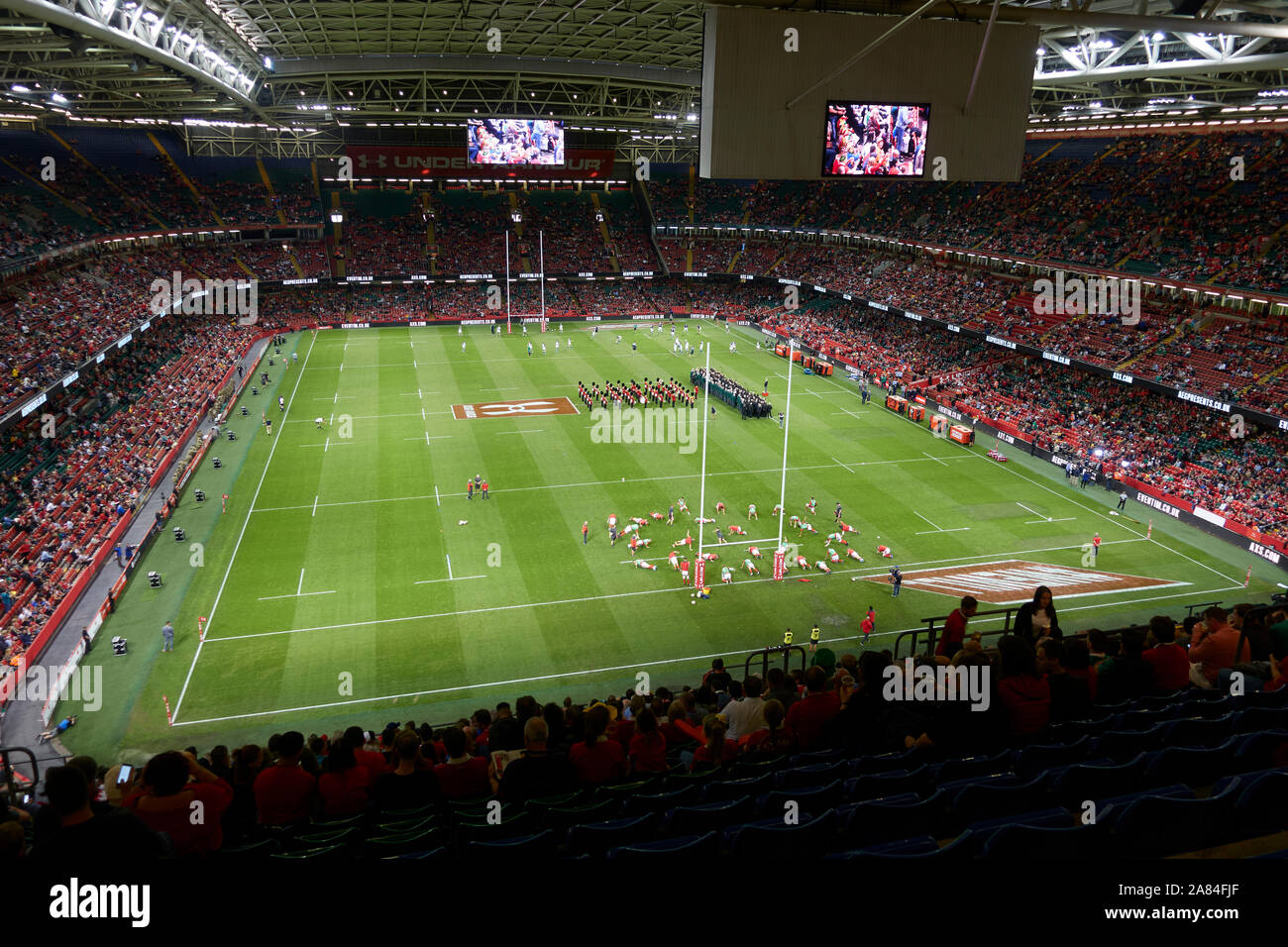 Le Pays de Galles contre l'Irlande avant la Coupe du Monde de rugby 2019 à la Principauté Stadium, Cardiff, Pays de Galles. Banque D'Images