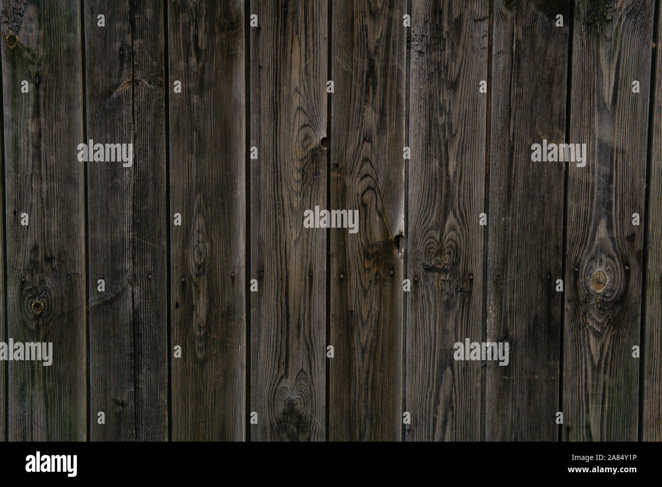 Contexte, la texture - old plank clôture des conseils non peinte Banque D'Images