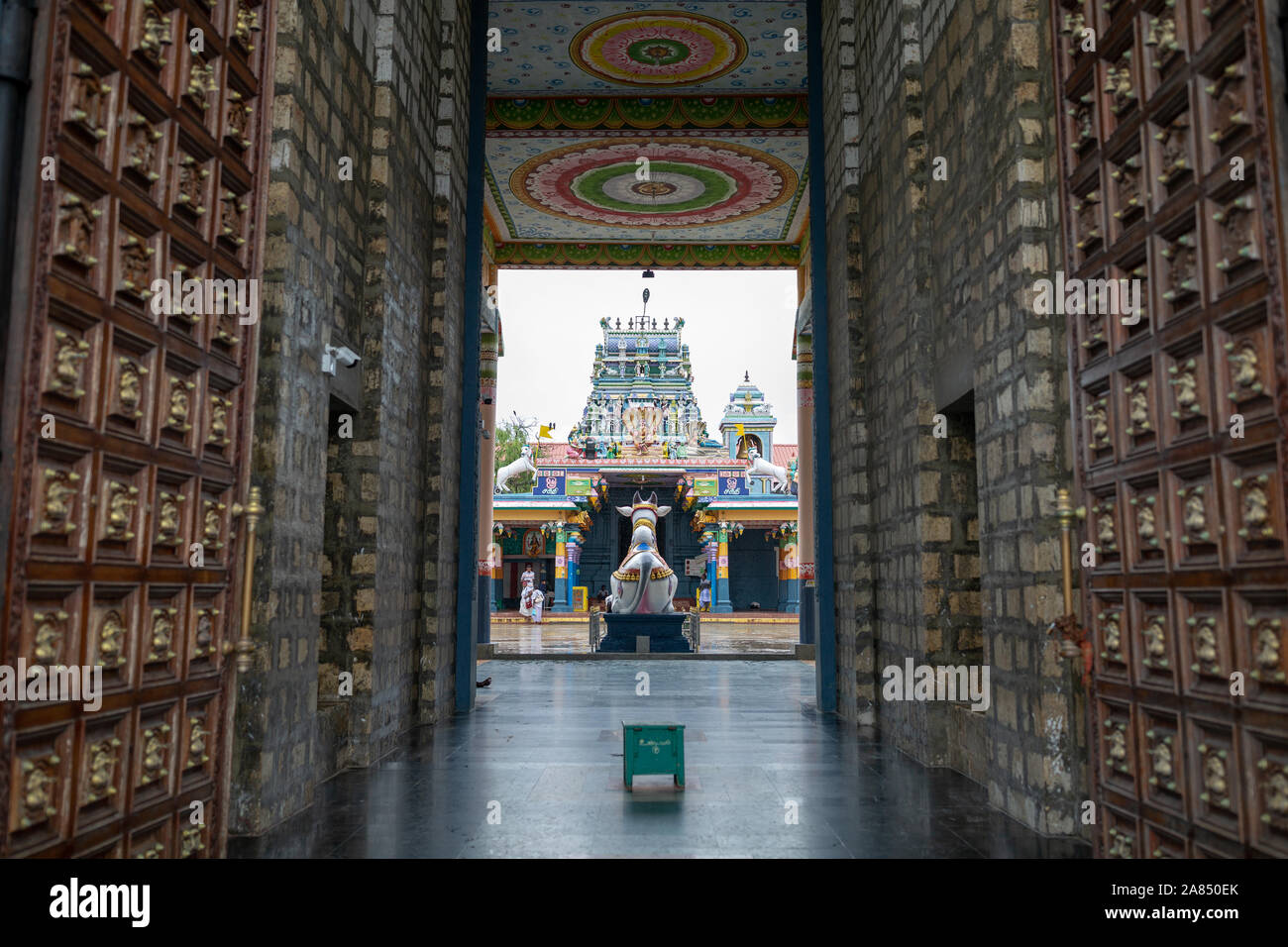 L'île de Nainativu, temple hindou Sri Naga Pooshani Amman Kovil, Sri Lanka Banque D'Images