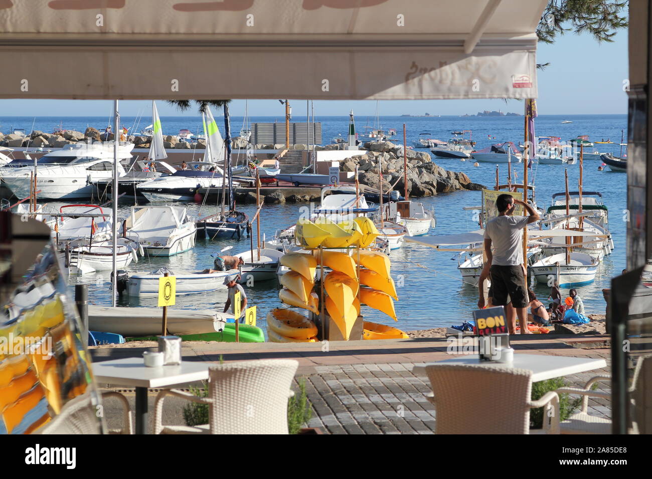 Les coûts de Llafranc bateaux brave espagne Banque D'Images