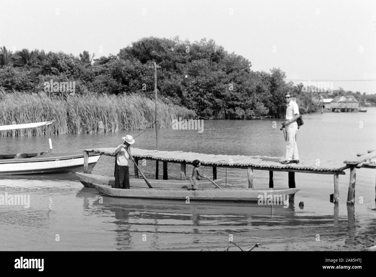 Laguna de Sinamaica am Maracaibo-See, Venezuela, 1960 er. Laguna de Sinamaica au Lac Maracaibo, Venezuela, 1960. Banque D'Images