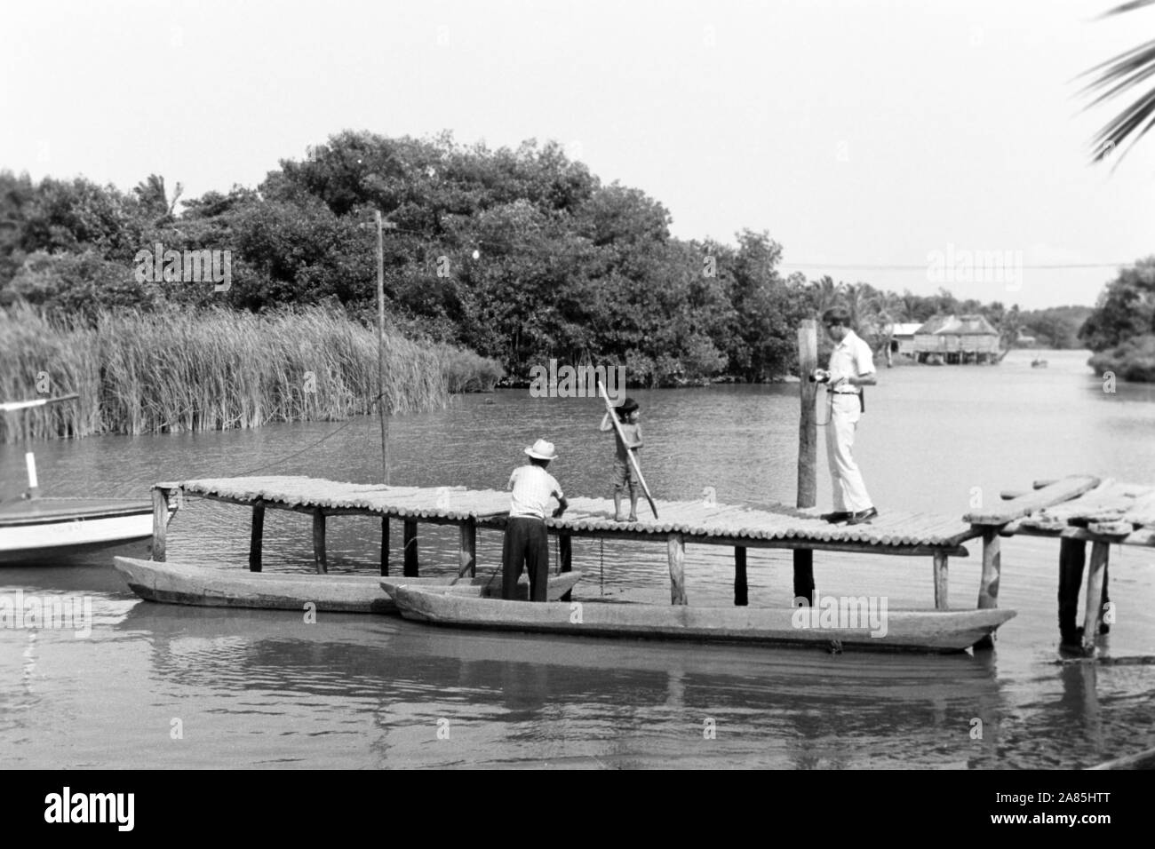 Laguna de Sinamaica am Maracaibo-See, Venezuela, 1960 er. Laguna de Sinamaica au Lac Maracaibo, Venezuela, 1960. Banque D'Images