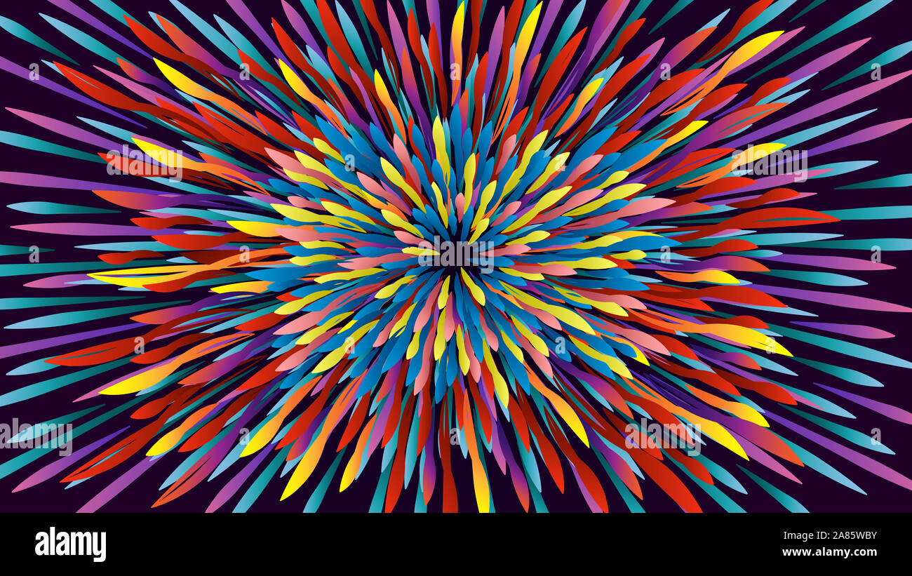 Abstract colorful splash arrière-plan. Explosion de l'onde de débit moderne et colorée. Concept Art design Banque D'Images