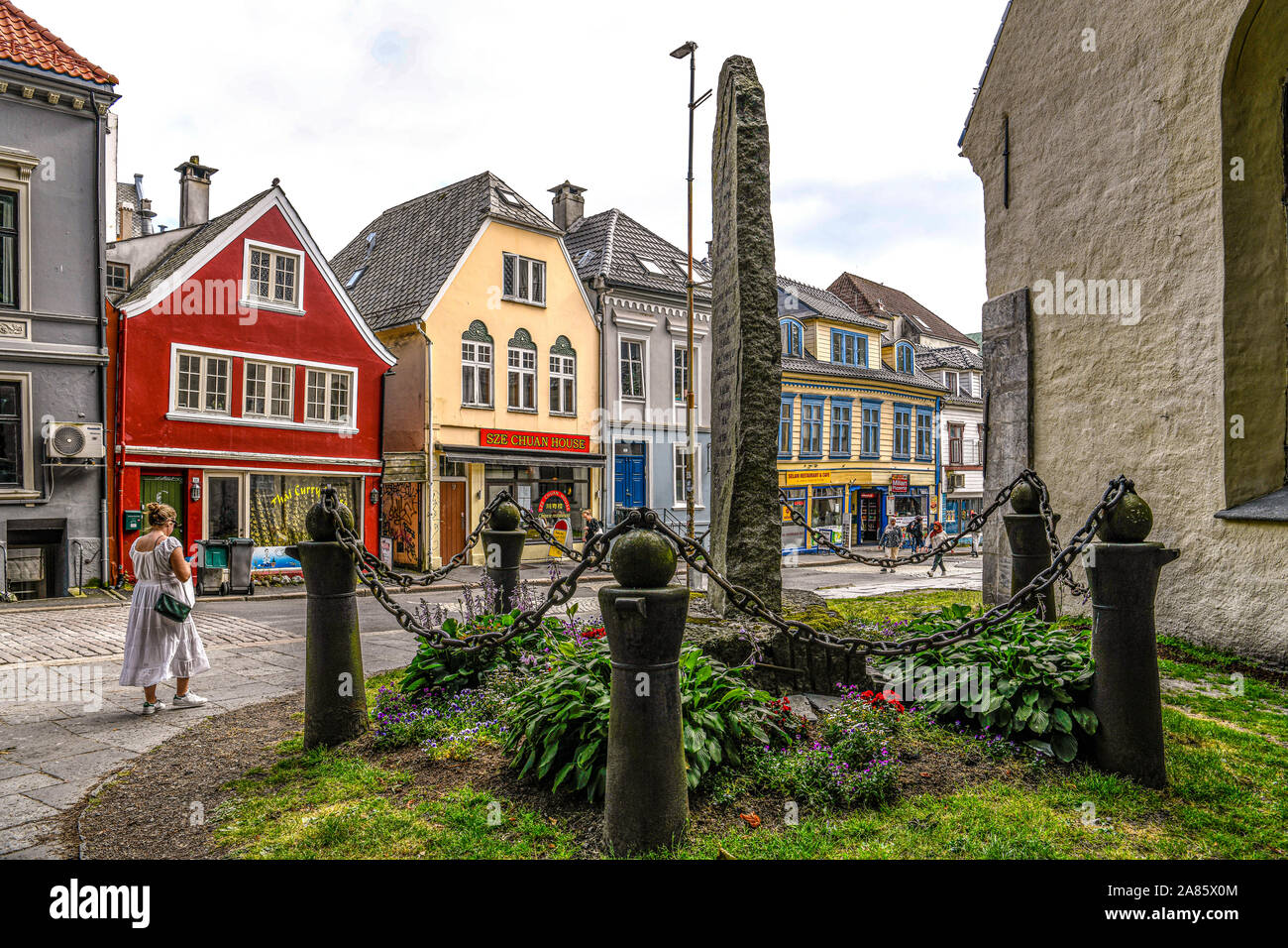 La Norvège. Norvegia. Bergen. Le plus coloré de Marken Banque D'Images