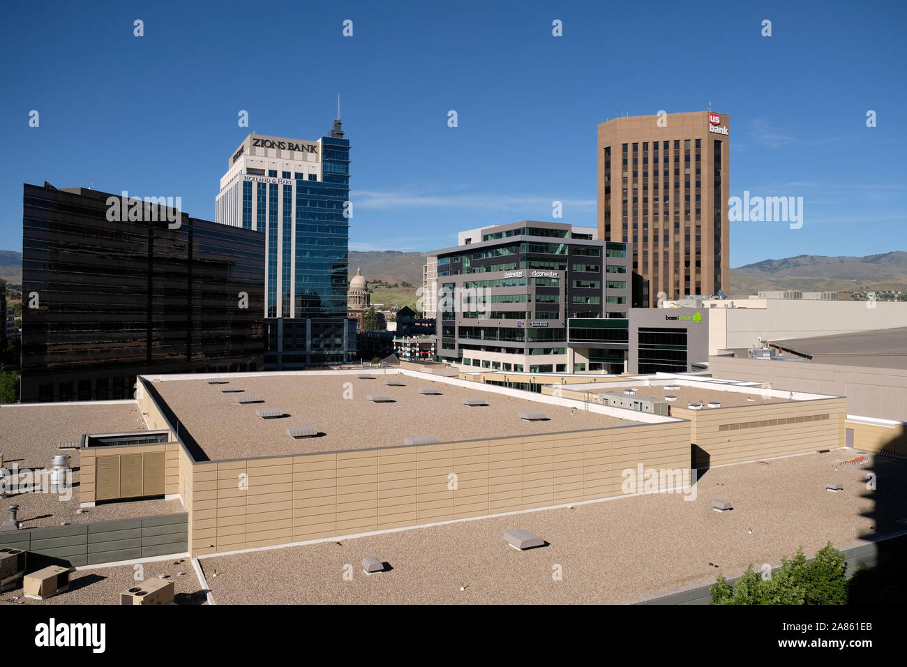 Vue sur le centre-ville de Boise IDAHO Banque D'Images