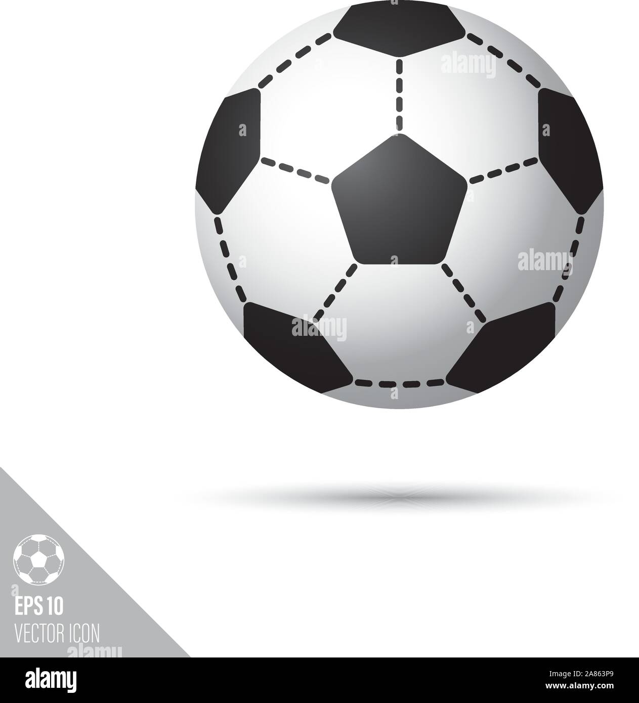 L'icône de style lisse ballon de soccer. Appareils de sport vector illustration. Illustration de Vecteur