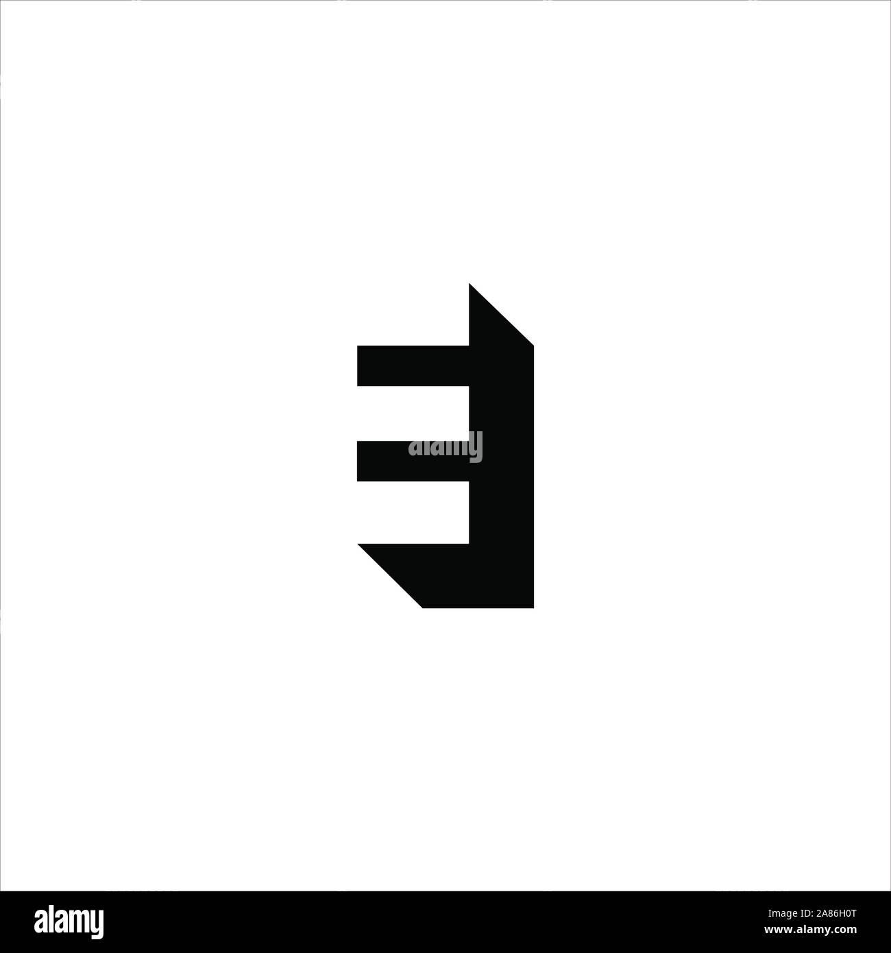 Symbole e lettre Banque d'images noir et blanc - Alamy