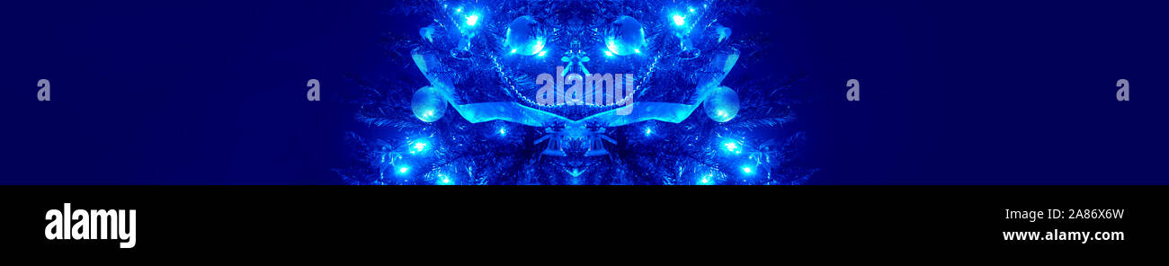 Noël arrière-plan du châssis long horizontal Banque D'Images