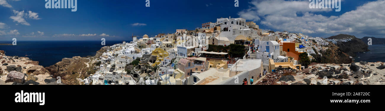 Santorin, célèbre lieu touristique plus idyllique dans son ensemble en Grèce. Tout aussi belle cette photos Banque D'Images