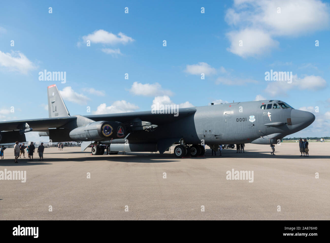 Un United States Air Force B-52 Stratofortress se trouve en exposition statique à l'Airshow de Dayton Vectren 2018. Banque D'Images