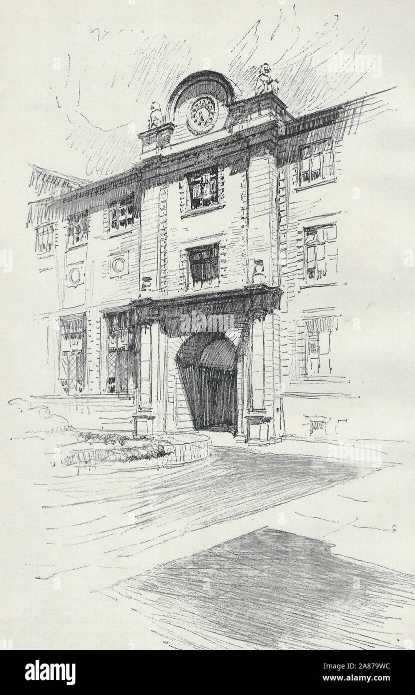 Lampson Hall et voûte, l'université de Yale, vers 1880 Banque D'Images