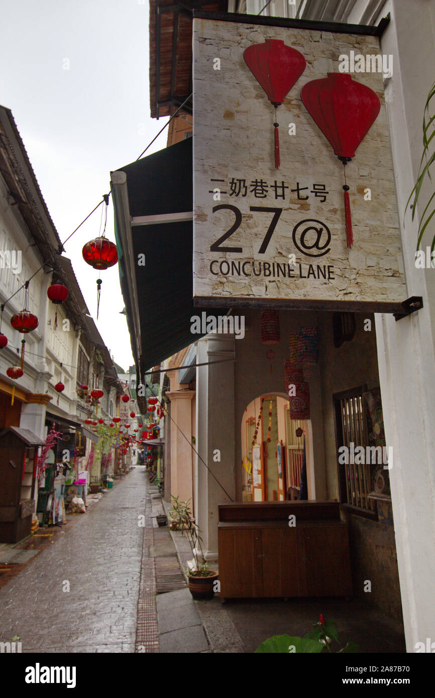 Concubine Lane dans la vieille ville d'Ipoh, Perak, Malaisie Banque D'Images