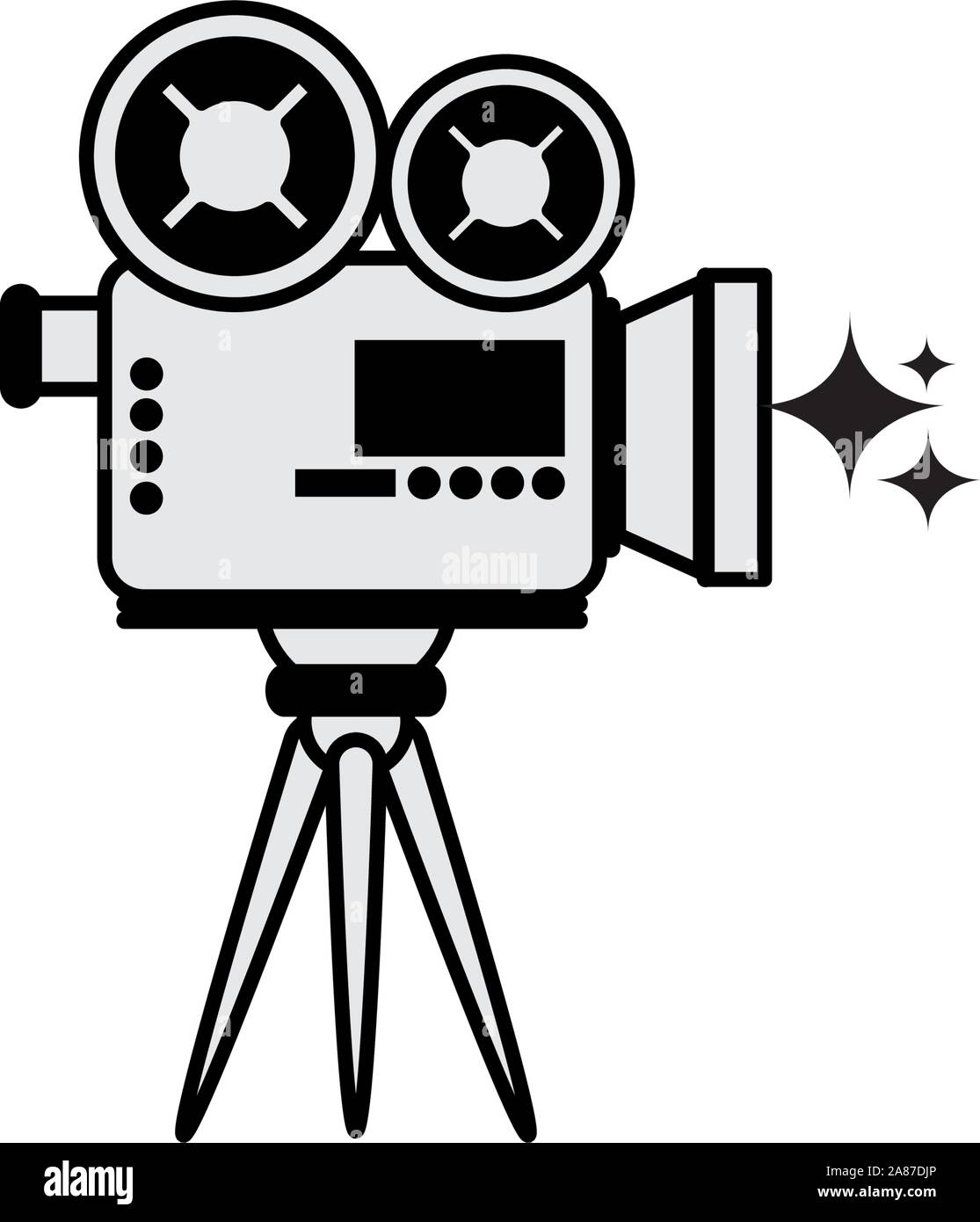 L&#39;icône de caméra vidéo, conception de matériel de technologie Media film  film caméscope numérique et thème du cinéma Vector illustration Image  Vectorielle Stock - Alamy